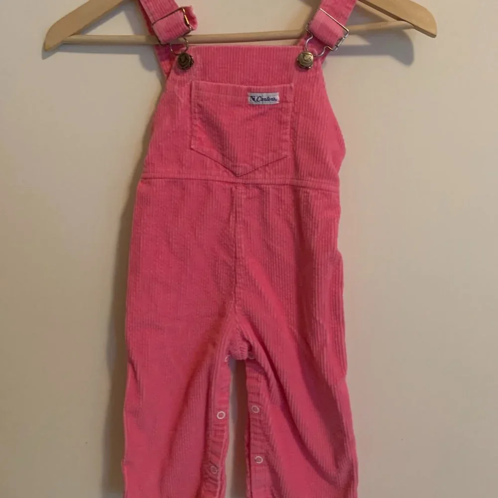 Vintage Carter's Pink Corduroy Bib Overalls - Picture 2 of 7